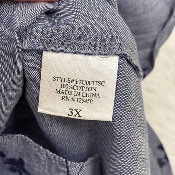 COMO VINTAGE SHORT SLEEVE WOMENS BUTTON DOWN SIZE 3X - Picture 4 of 5